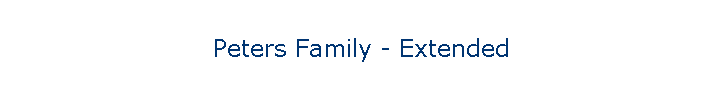 Peters Family - Extended
