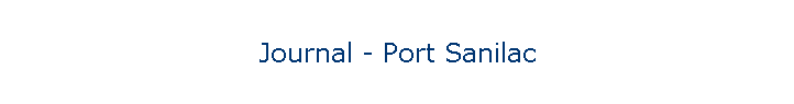 Journal - Port Sanilac