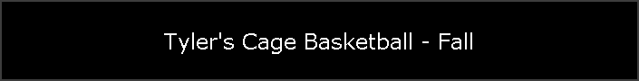 Tyler's Cage Basketball - Fall