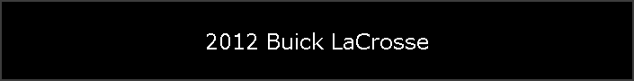 2012 Buick LaCrosse