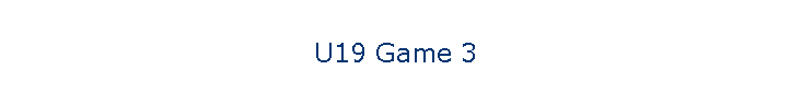 U19 Game 3
