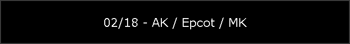 02/18 - AK / Epcot / MK